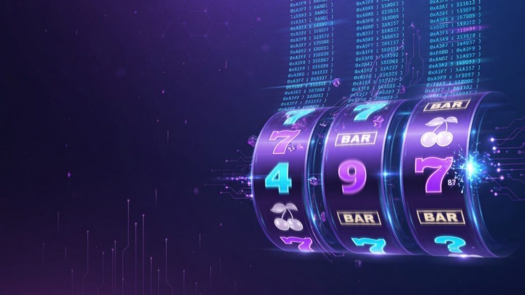 Abstract visualization of a slot machine random number generator algorithm