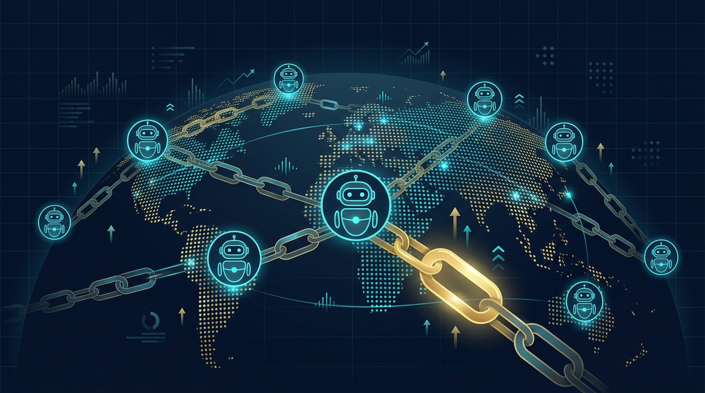 AI agent economy on blockchain with BNB Chain highlighted as the leading network