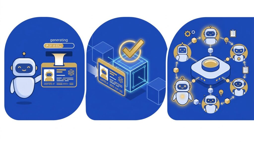 AI agent economy standard ERC-8004 showing agent registration and verification on blockchain