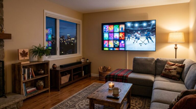 Best IPTV Canada service streaming 4K sports and movies on a smart TV