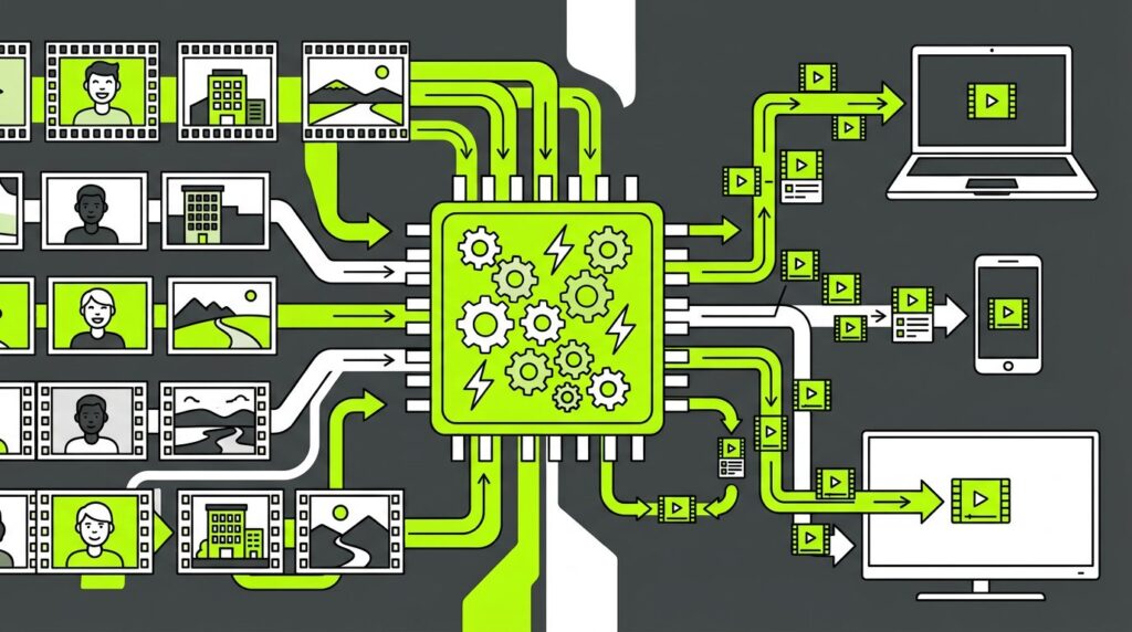 Hardware AV1 encoding pipeline on NVIDIA GPUs showing parallel encoder performance