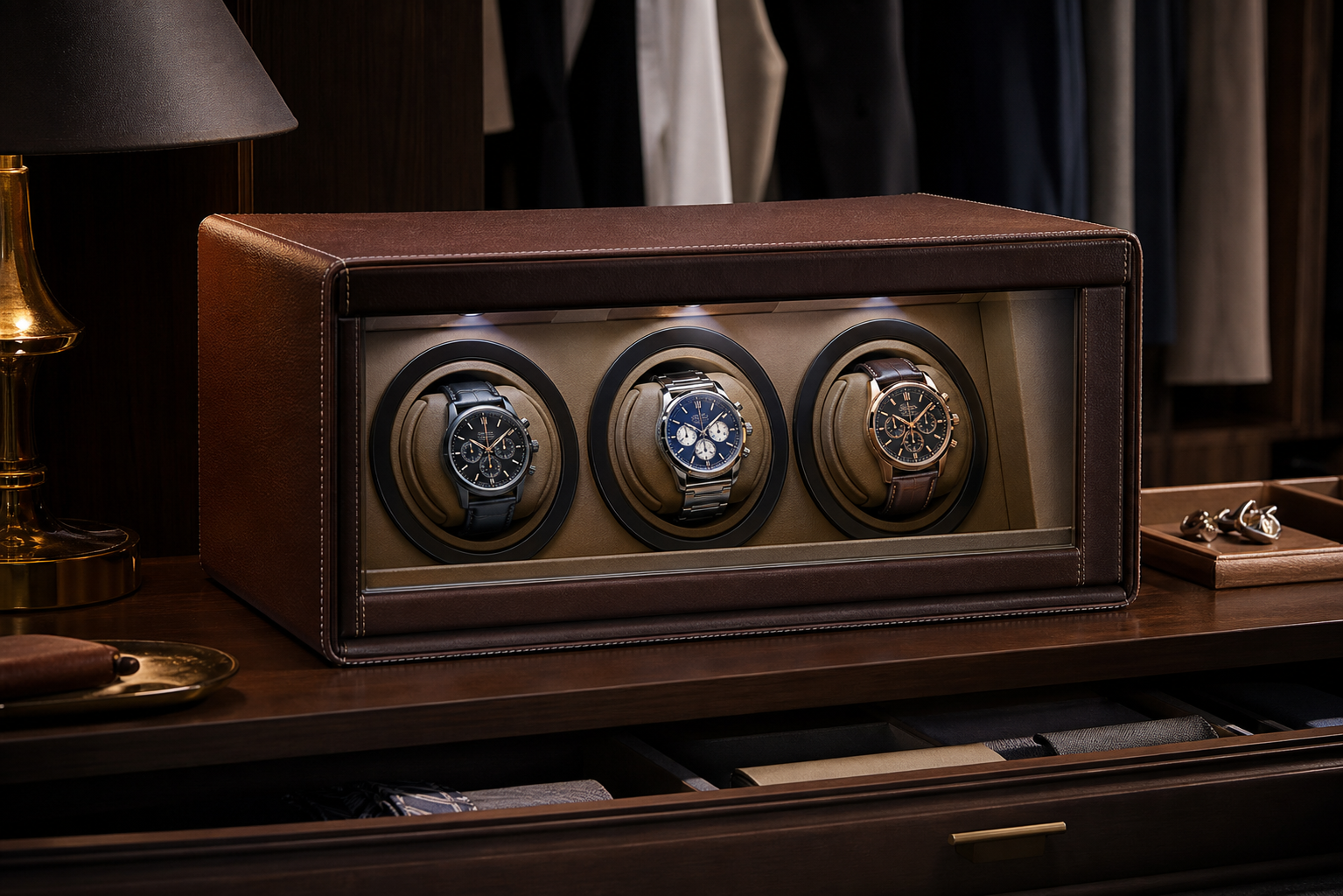 Leather Automatic Watch Winder