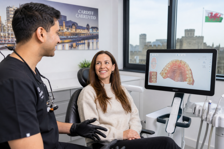Smile dentist in Cardiff dental consultation