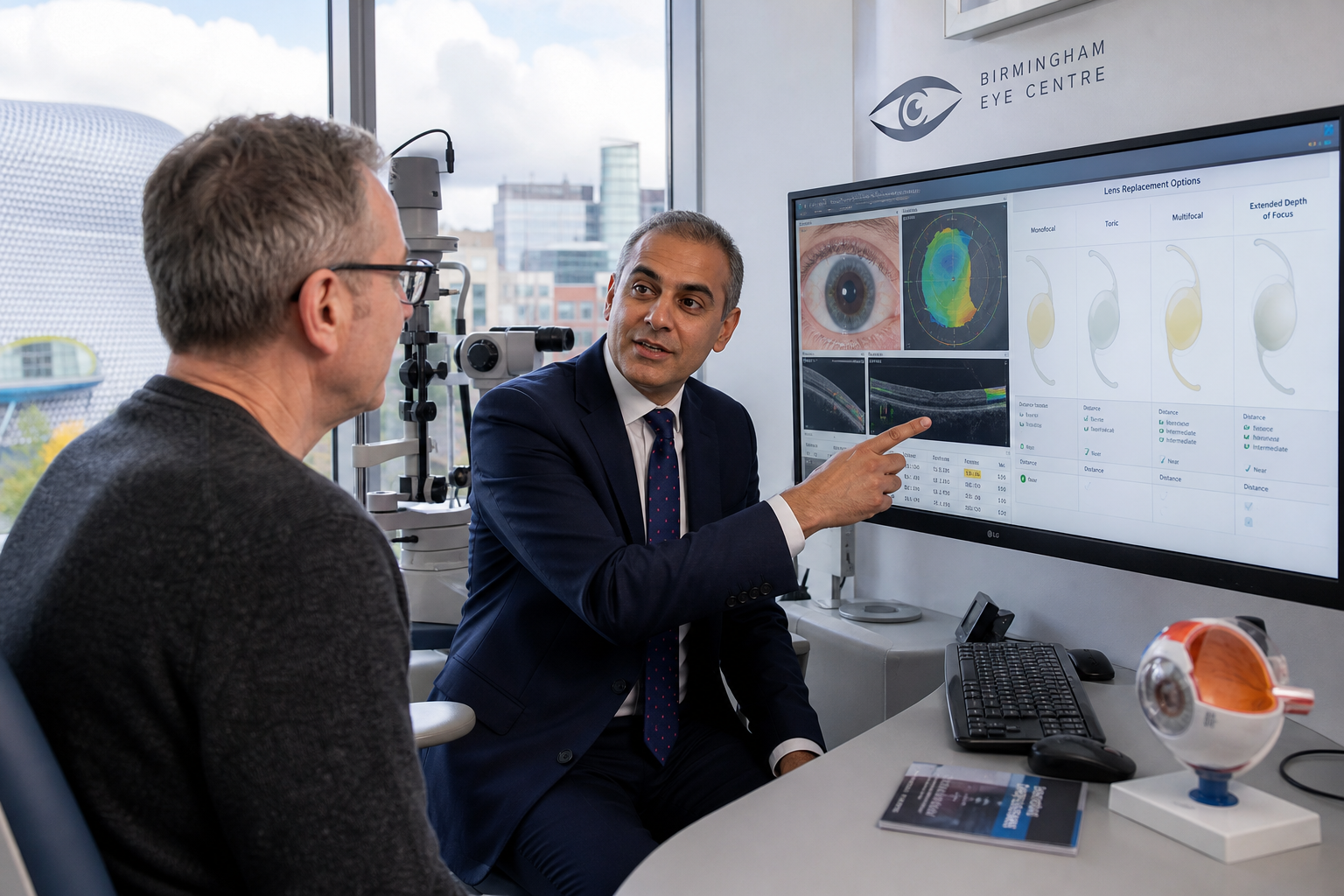 Lens replacement in Birmingham consultation