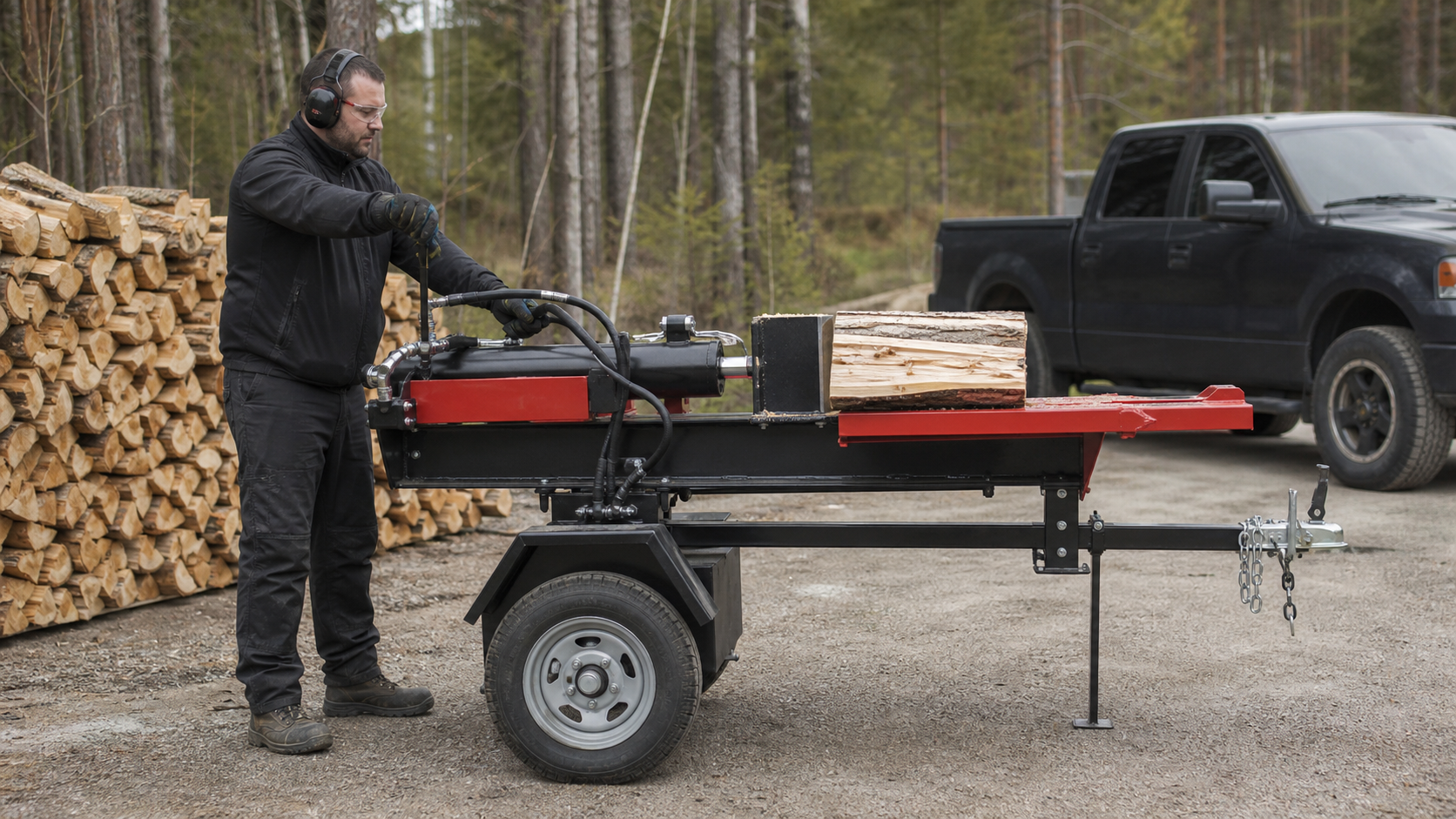 Tow-Behind Log Splitter