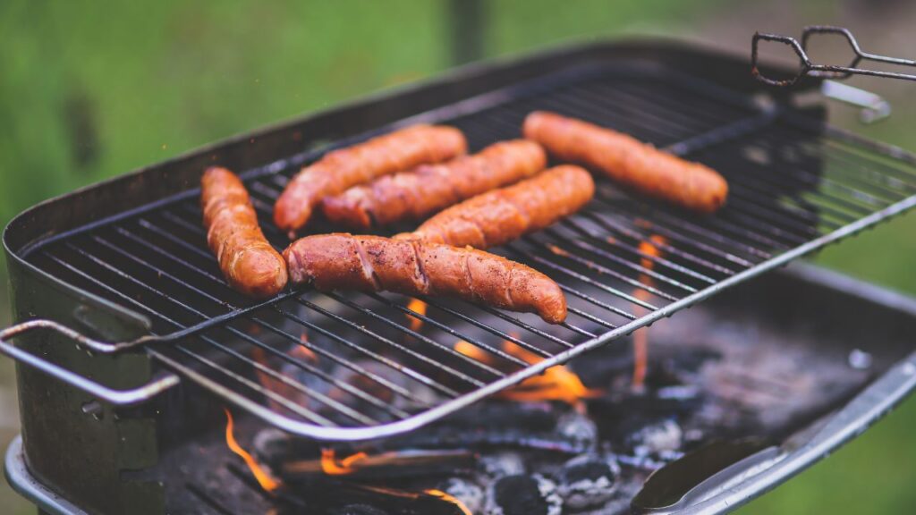 Gas grill backyard cooking