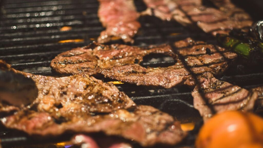 Gas grill backyard cooking