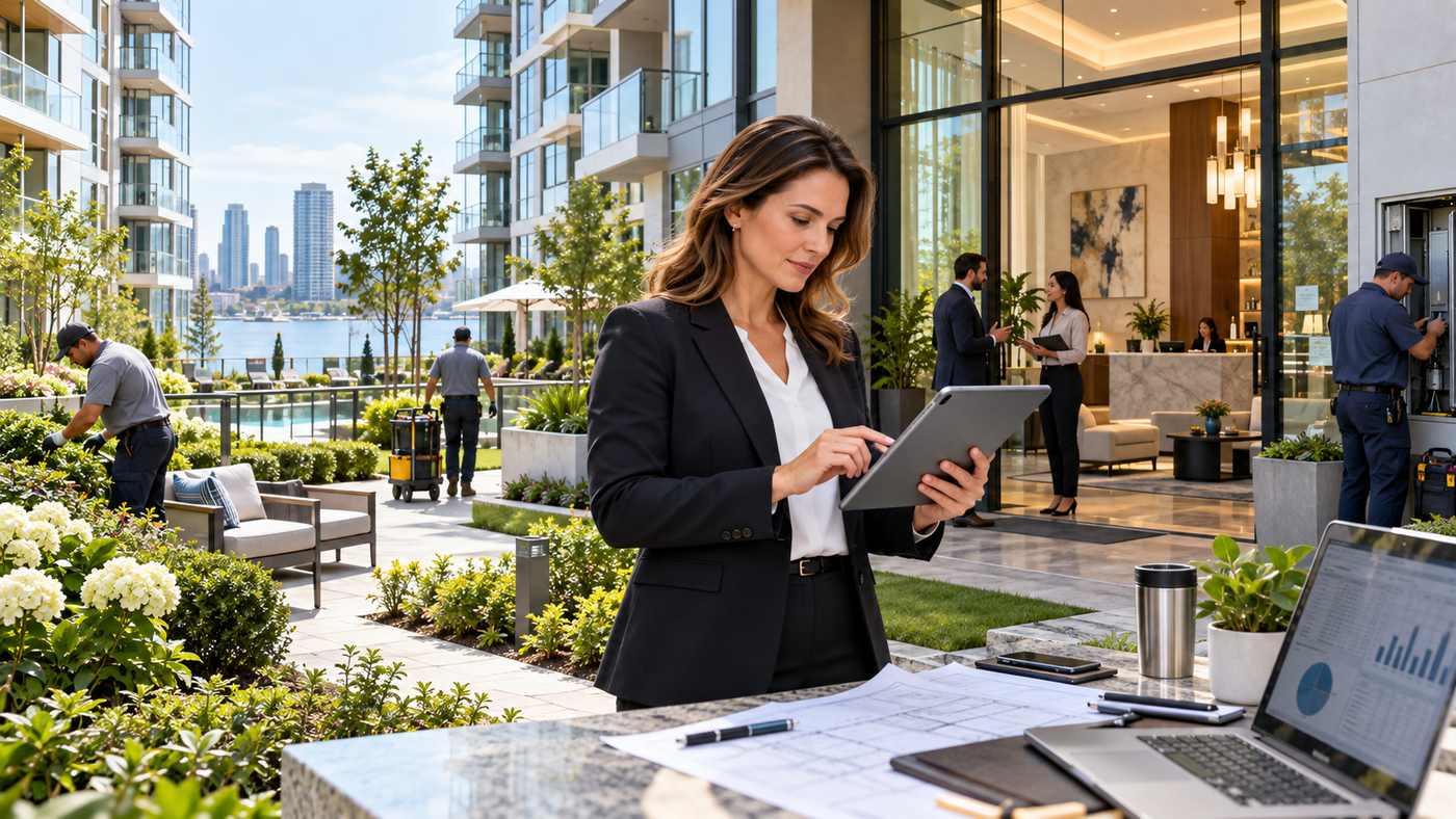 Condo property management for a modern residential community