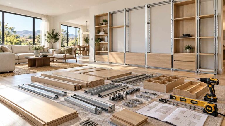 Home improvement kits engineered for homeowner installation with organized DIY tools