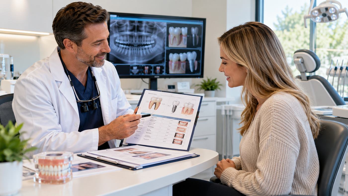 Evaluating dental prices with a dentist and treatment estimate