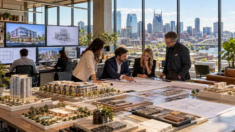 Nashville architecture firms reviewing modern building designs