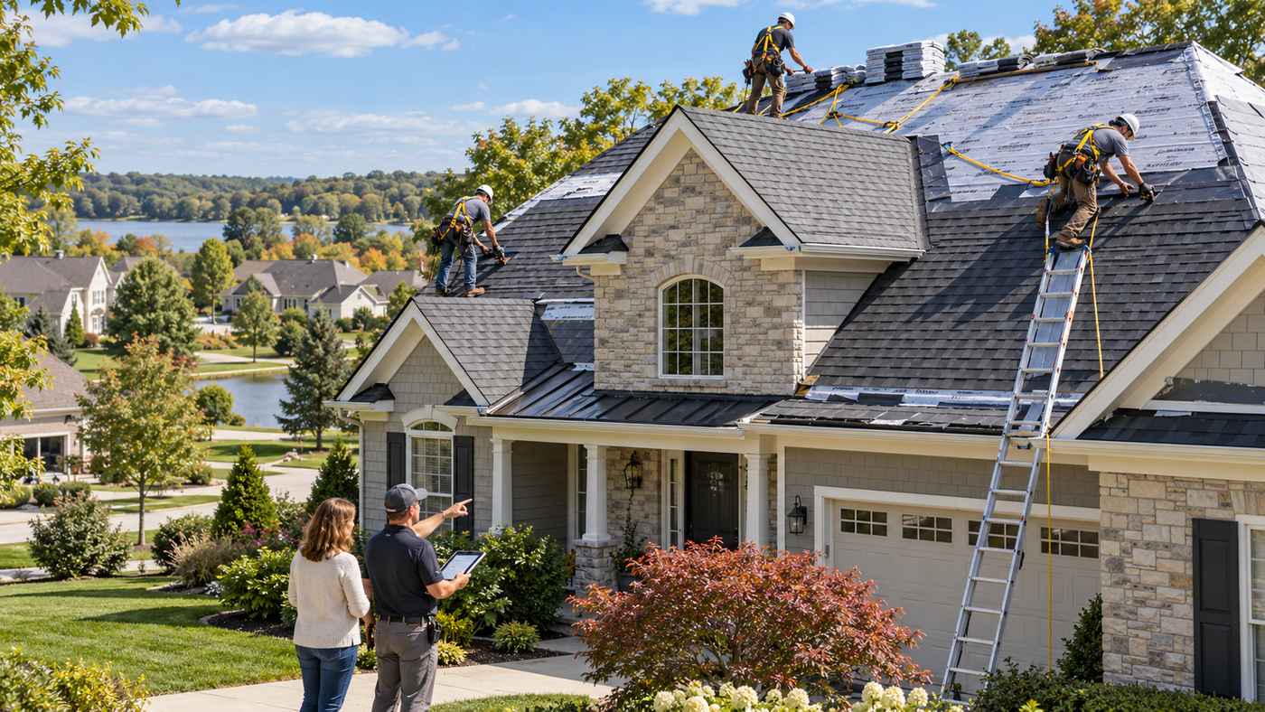 Ohio roofing company replacing a residential shingle roof