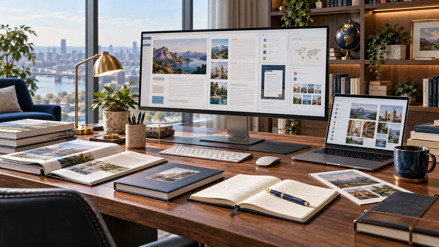 Professional workspace for reviewing reliable published guides and online educational resources