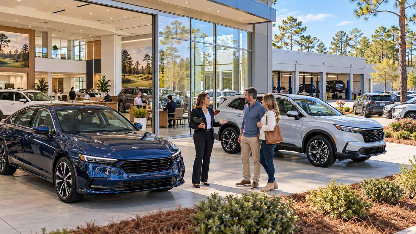 Pinehurst Honda dealer showroom serving North Carolina drivers