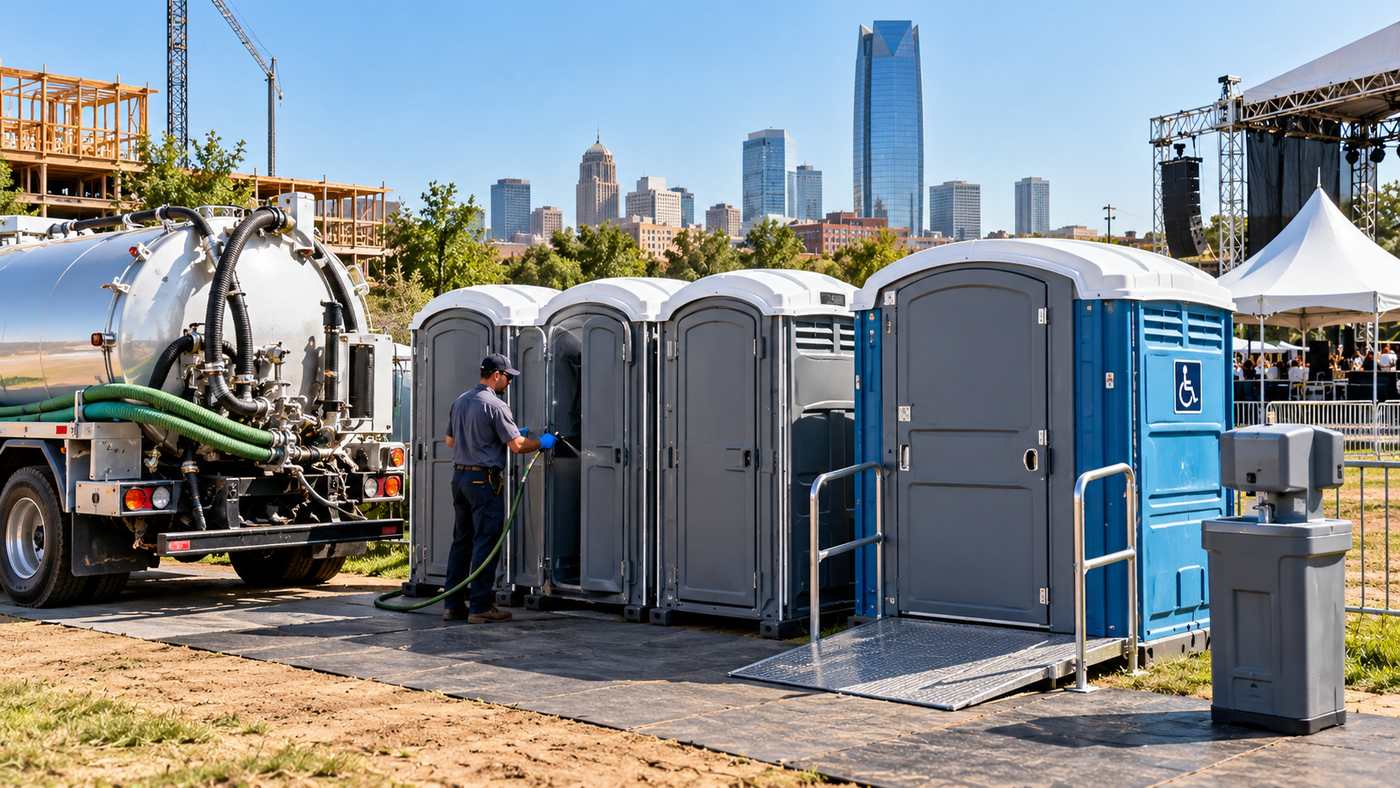 Porta potty rental in OKC for events and construction